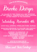 Brooke Bat Miztvah